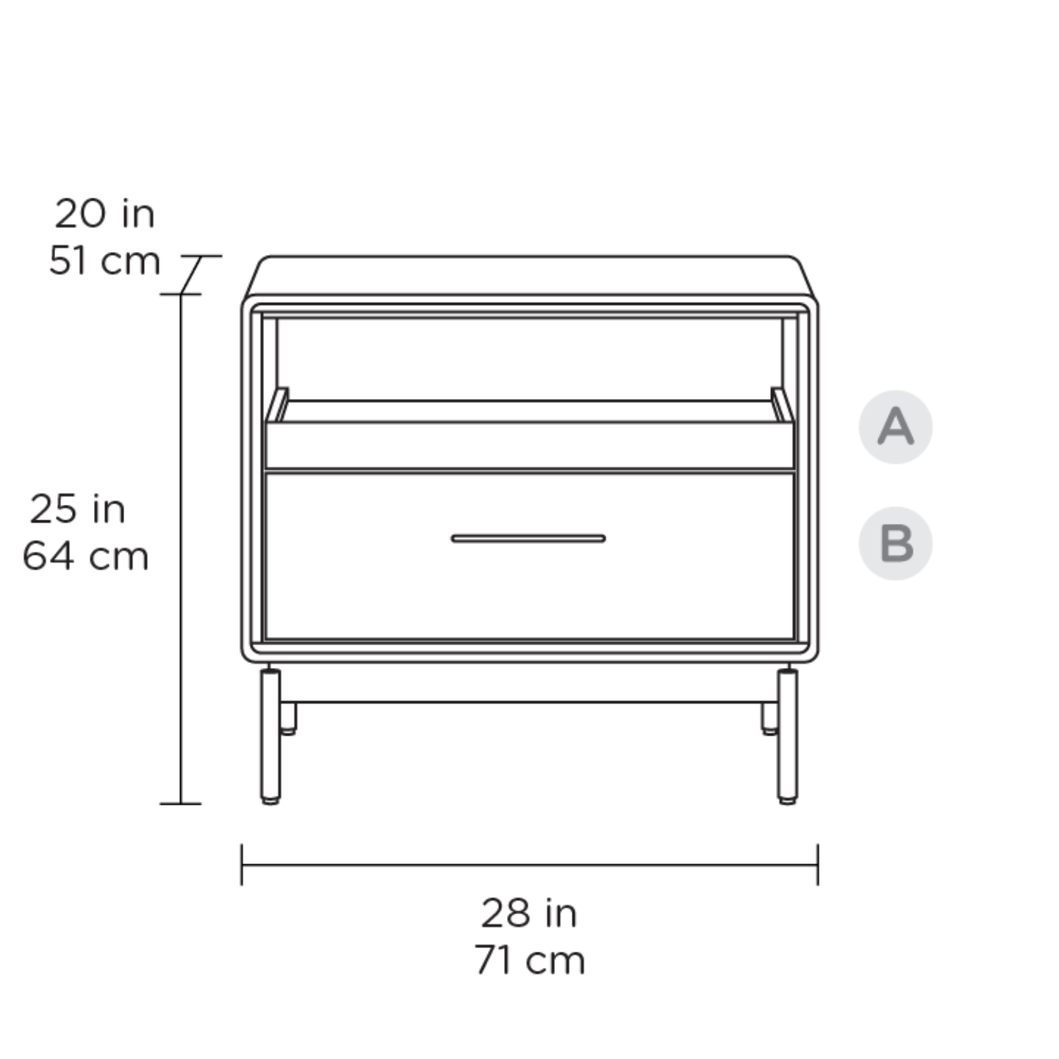 Linq 28" Nightstand