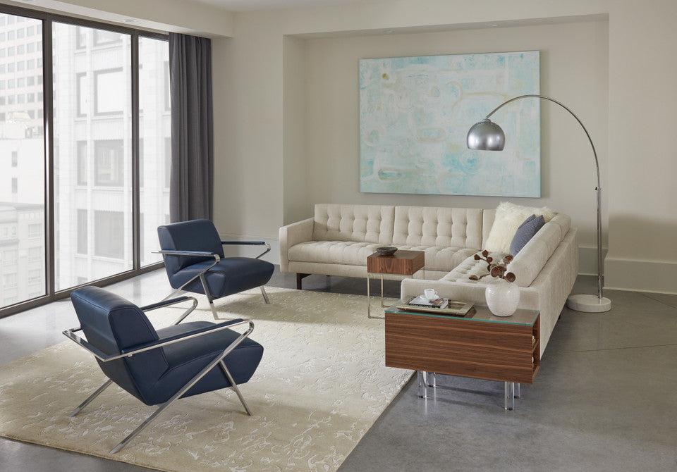 Oscar Accent Chair in Toray Ultrasuede Horizon