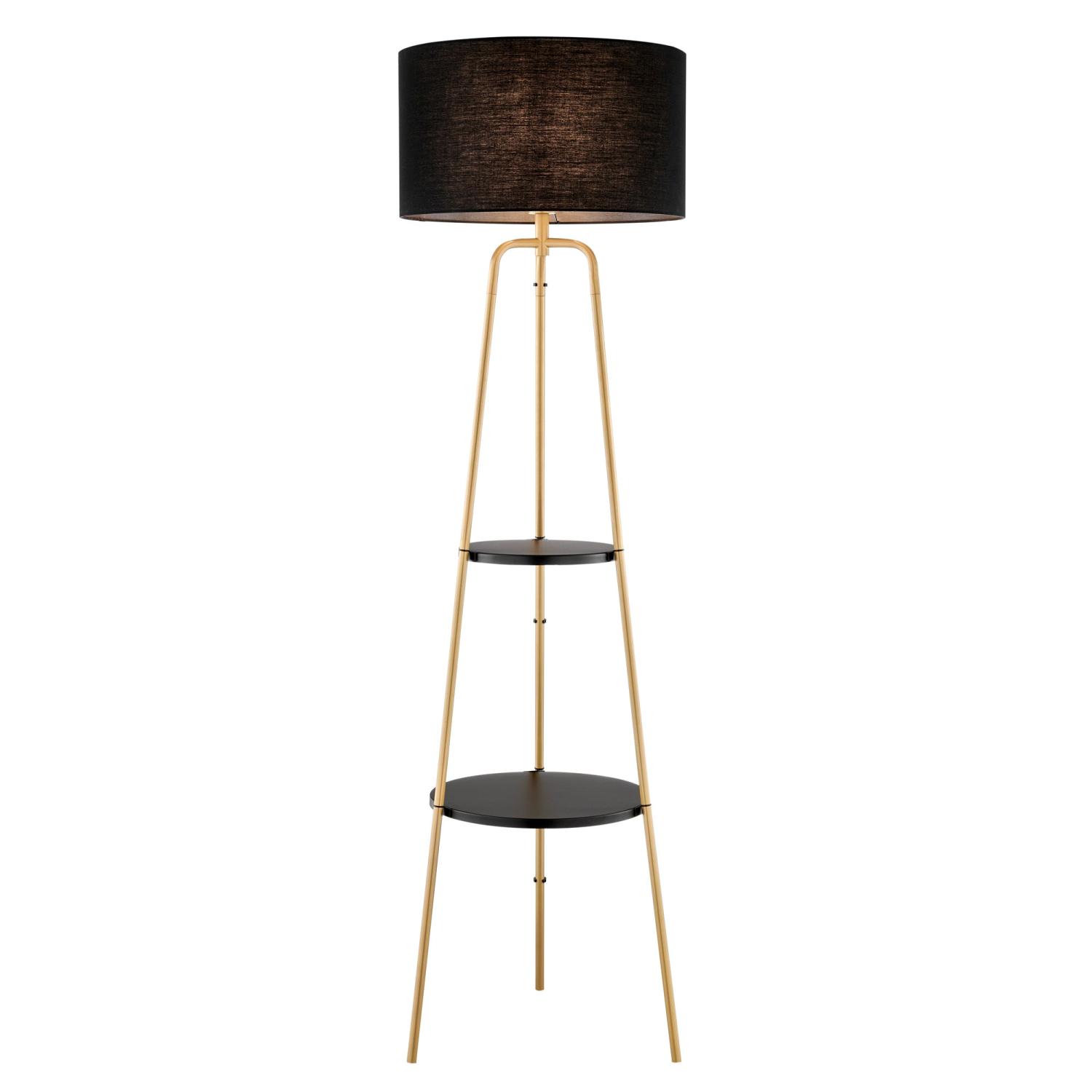 Patterson Floor Lamp Color Option Gold with Black Accents