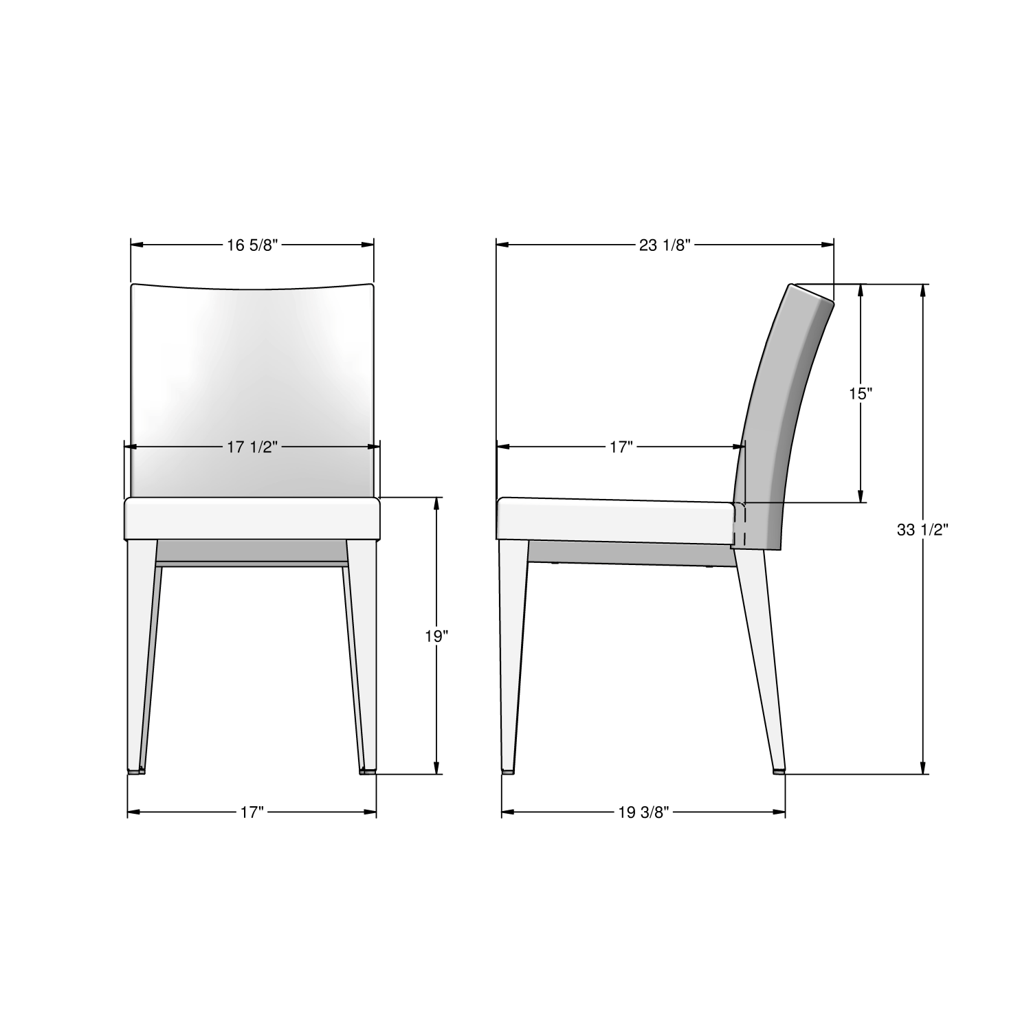 Pedro Dining Chair Titanium Sleet