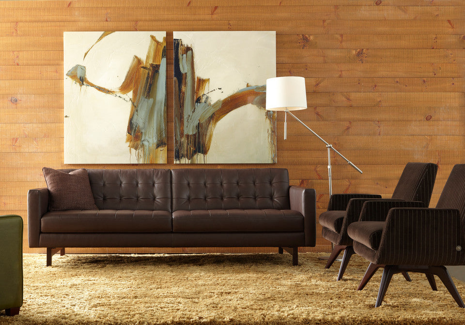 Parker 92" Sofa in Bison Mustard