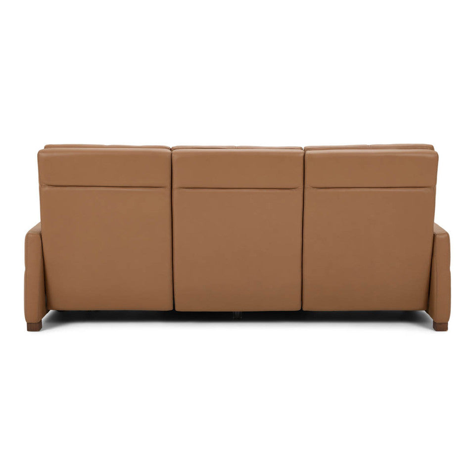 Rainer 3-seater Power Sofa in Leather Titan Spice