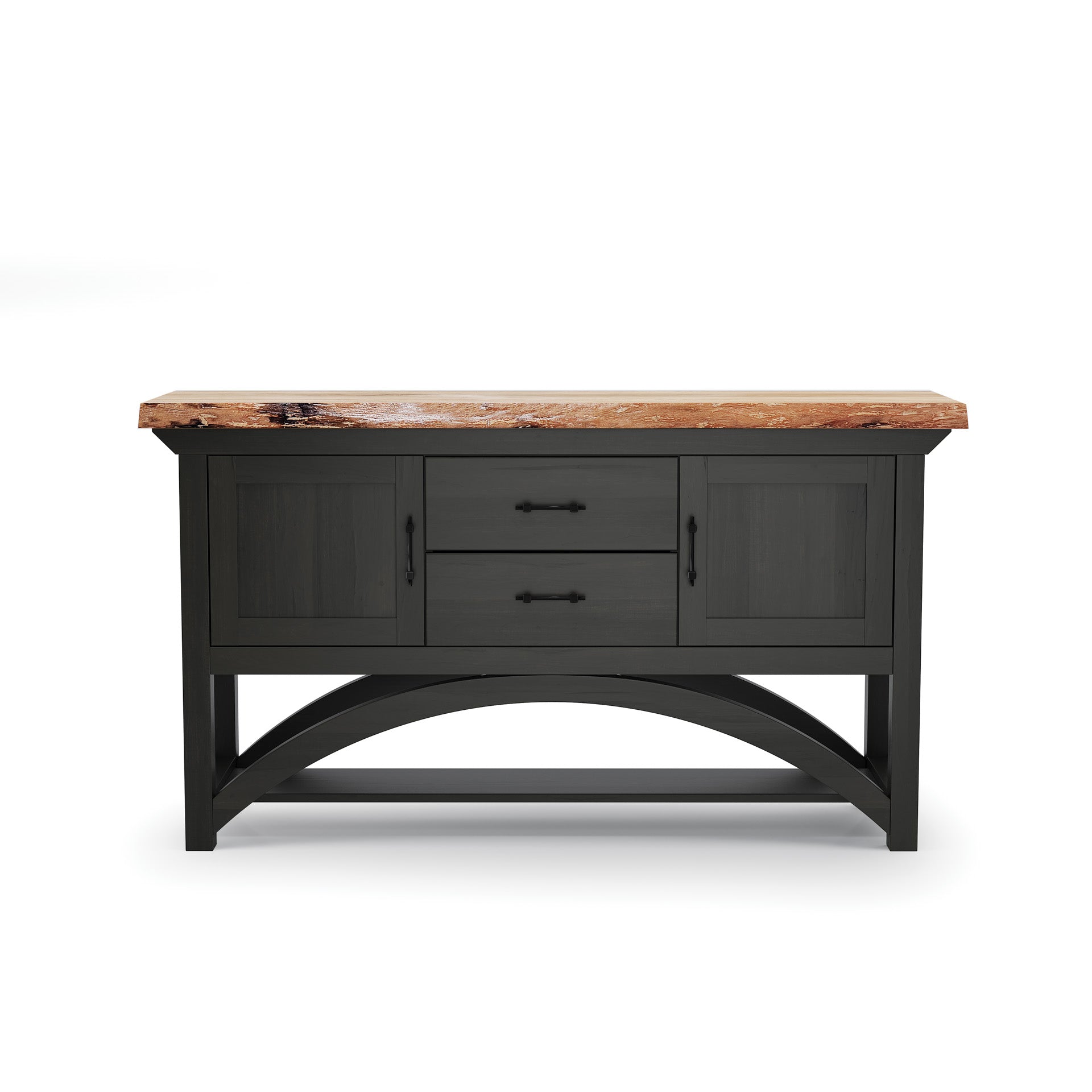 Rialto Live Edge Server in Natural & Onyx