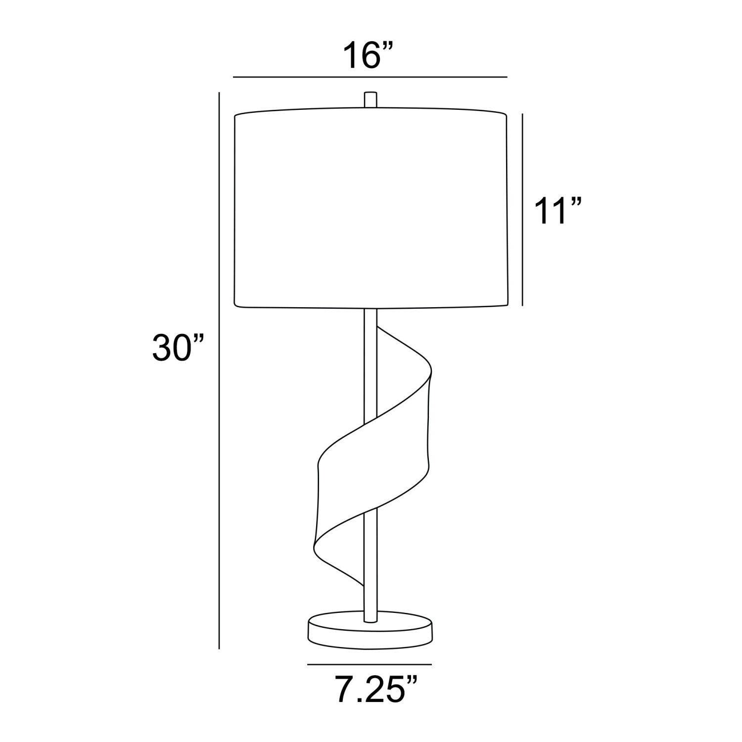 Roetta Table Lamp Measurements