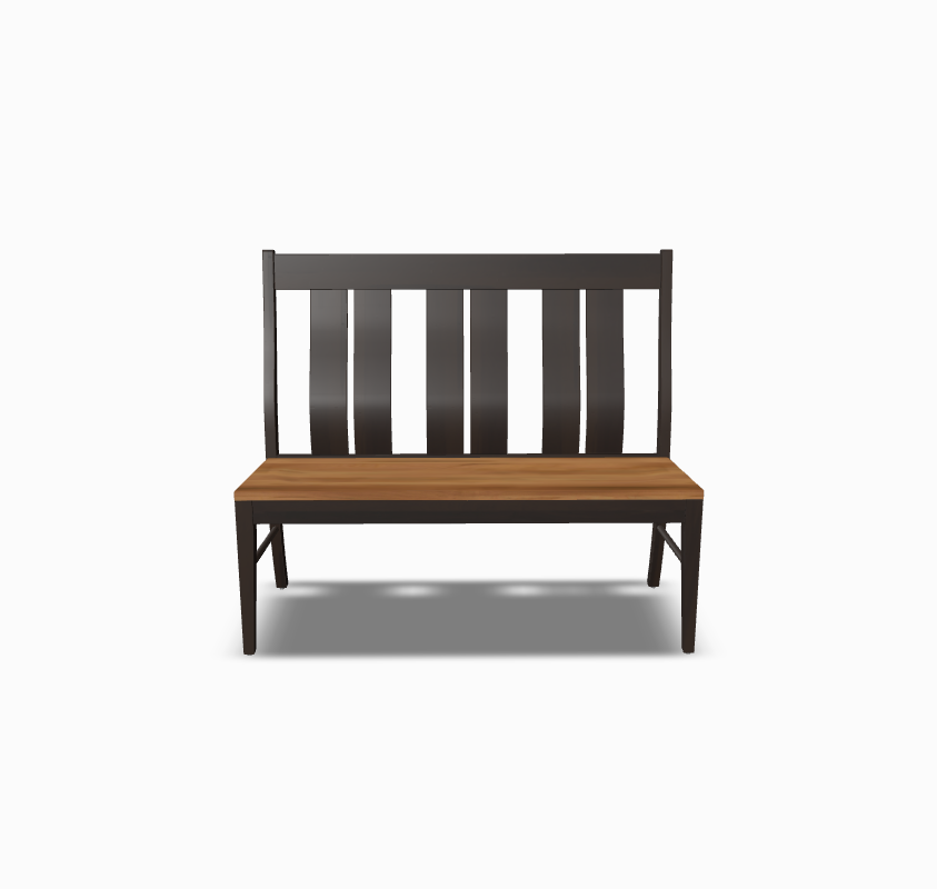 Stella 2 Toned 48" Bench in Natural & Mocha Finish