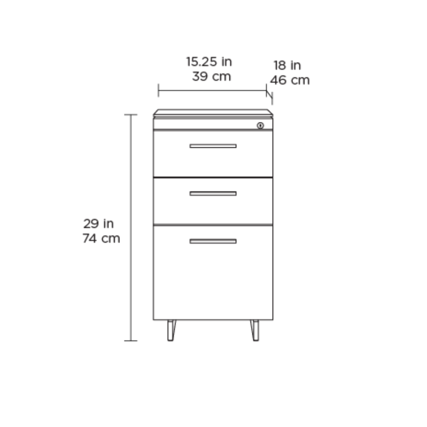 Sequel 20 3-Drawer Cabinet