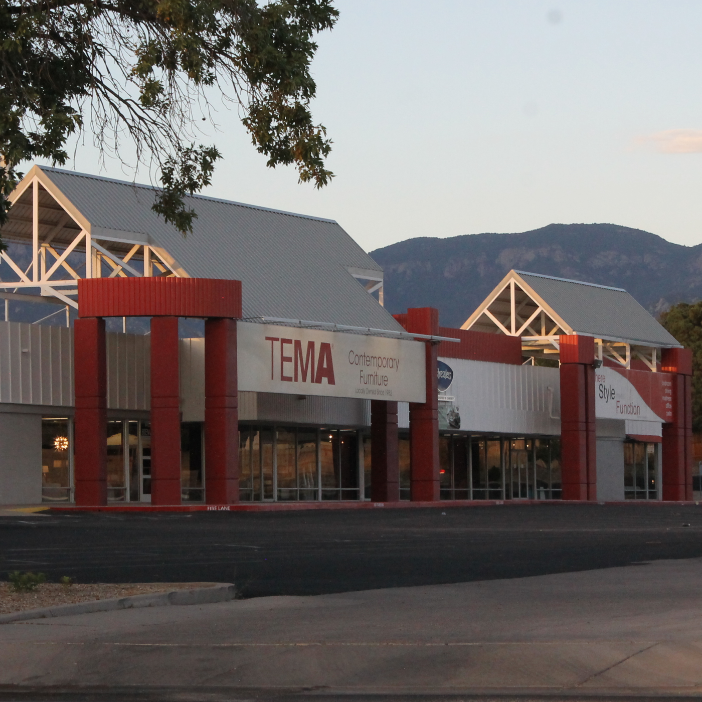 A storefront shot of TEMA furniture taken in 2023.