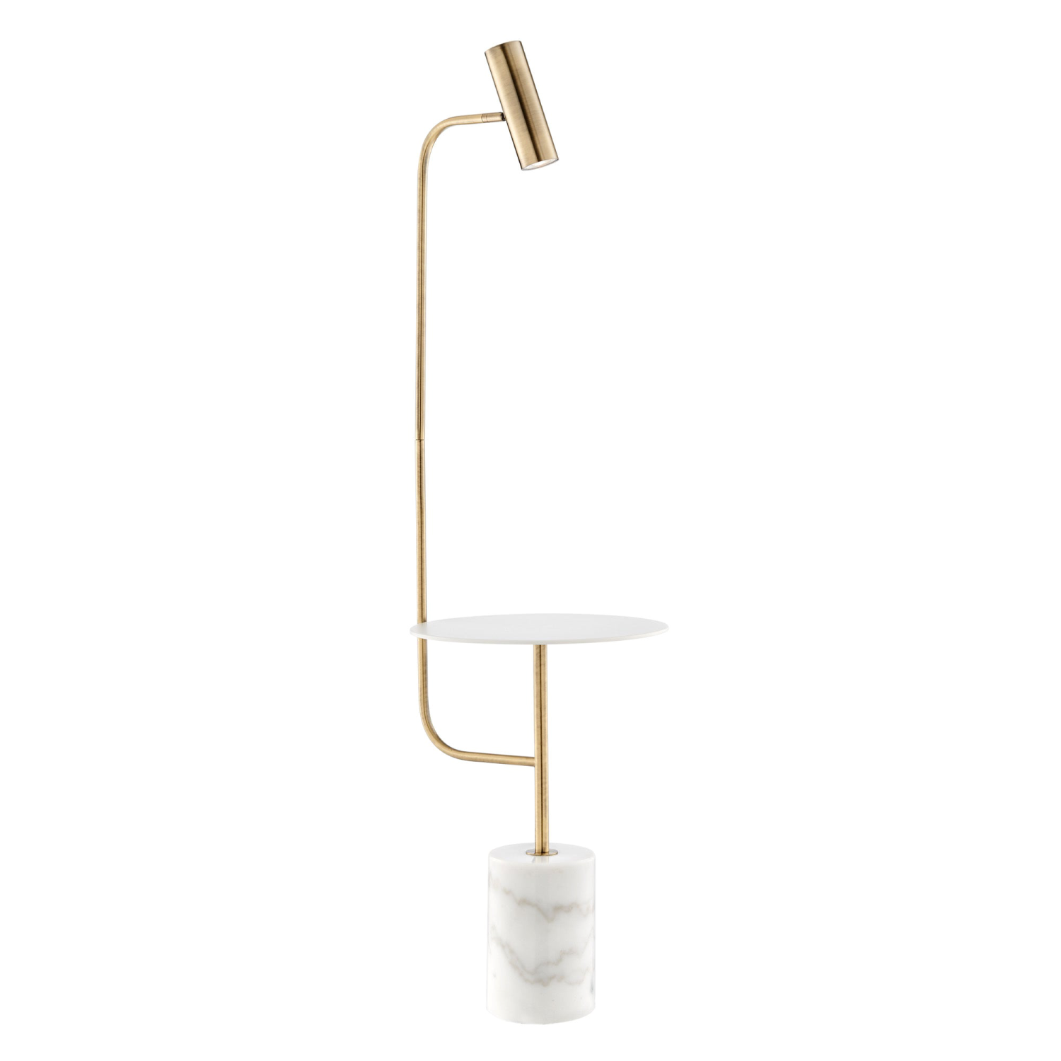 Tatum Floor Lamp Color Option Gold with Marble Accents