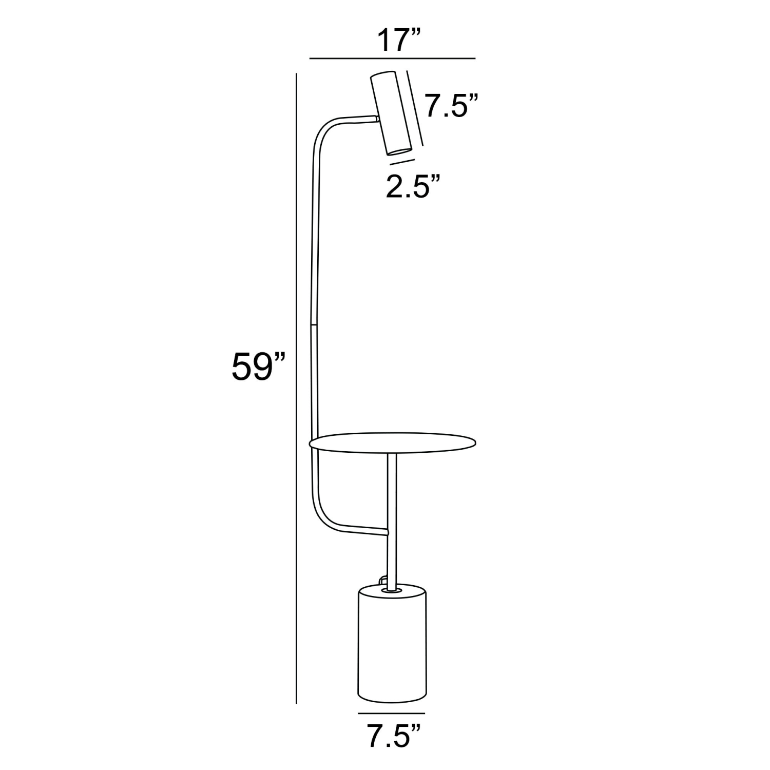 Tatum Floor Lamp Measurements