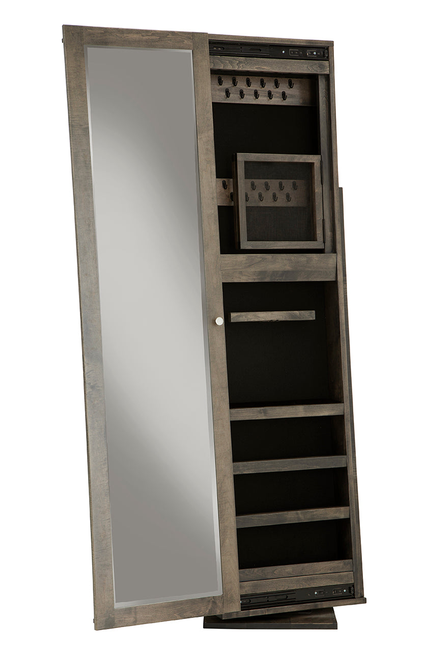 Taylor Standing mirror with shelf & storage