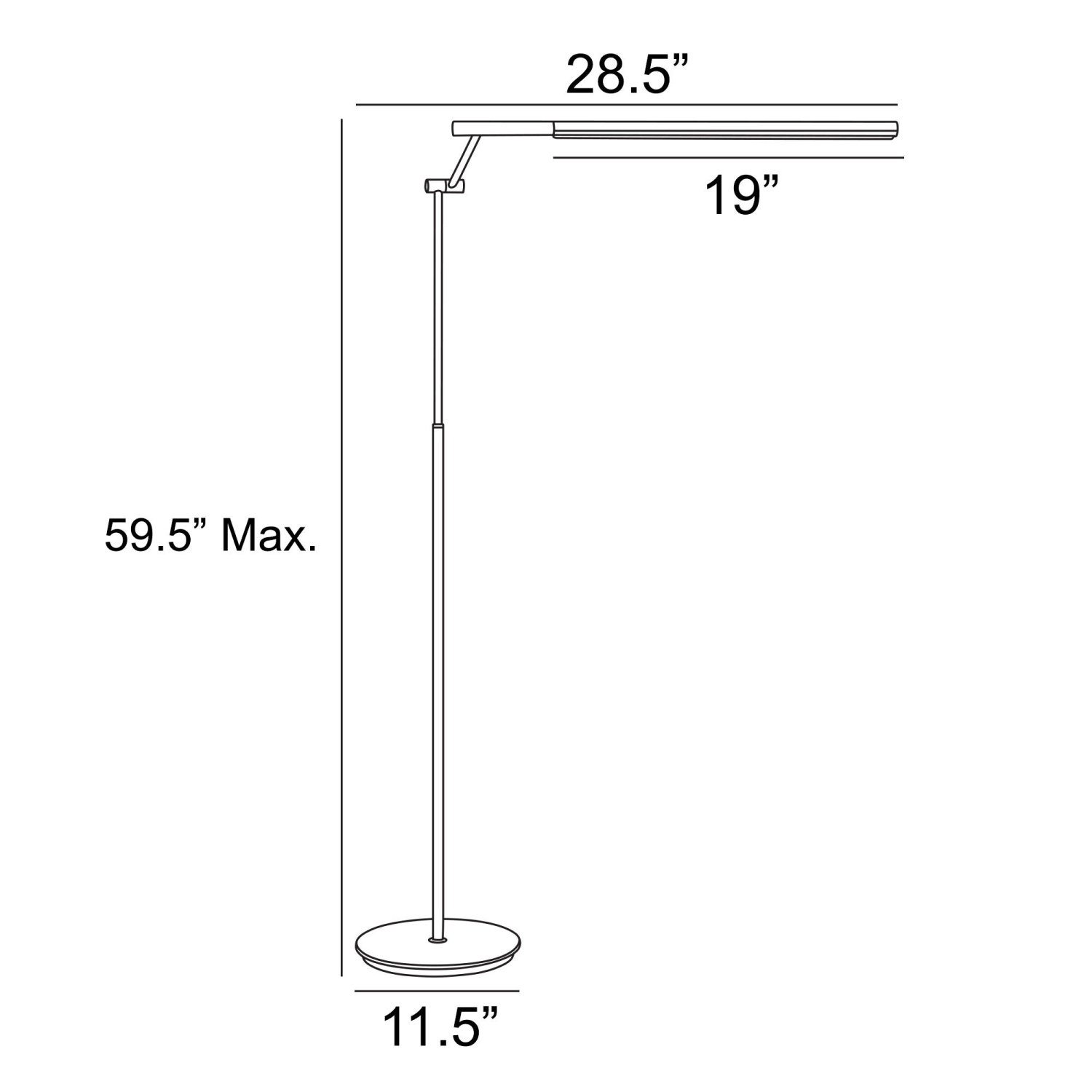 Tilla Floor Lamp Measurements