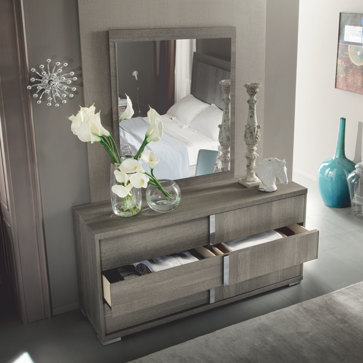 Tivoli Dresser Lifestyle Image with Drawers Opened