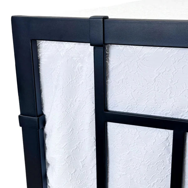 Travis Queen Bed Frame In Black Suede