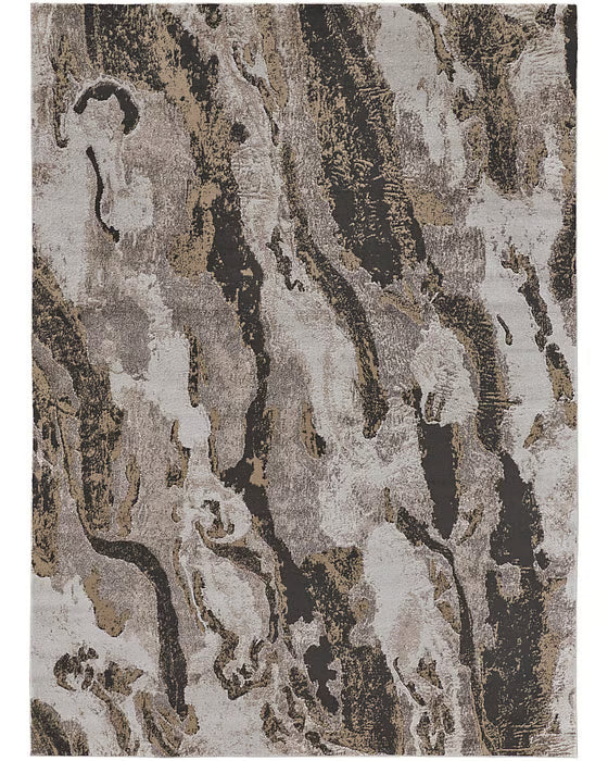 Vancouver 8' x 10' Area Rug in Charcoal Baige