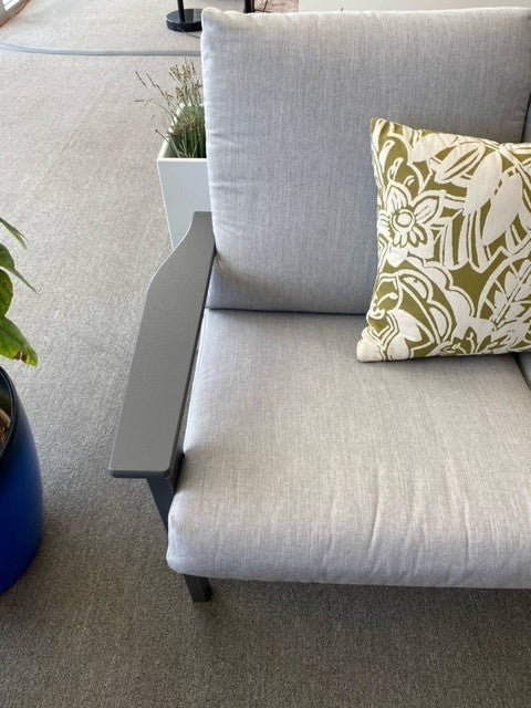 Wexler Outdoor Sofa in Graphite & Greystone