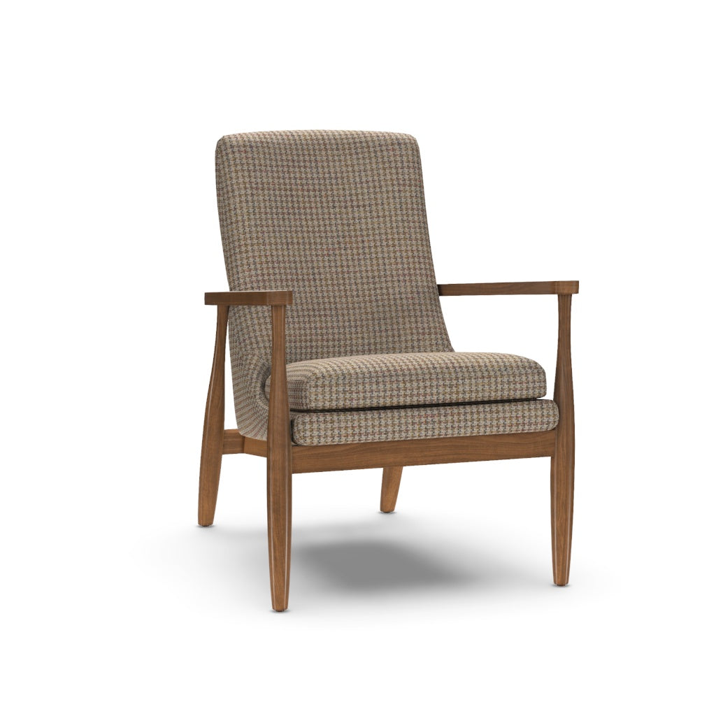 Aaron Chair in Arther Brindle Upholstery  & Mink Arms