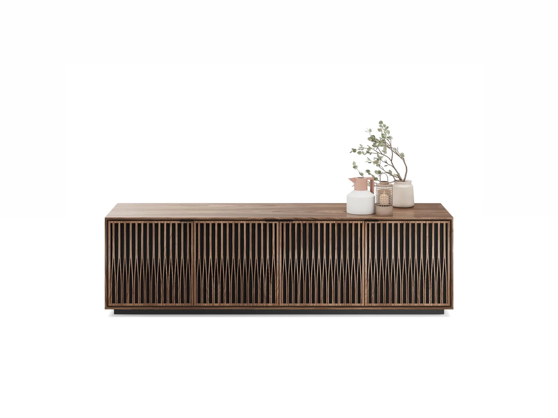 Elements Tune Rolling Media Plinth in Walnut
