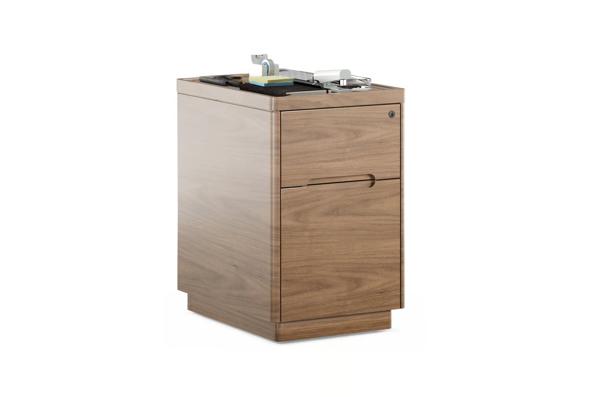 Luma 2 Drawer Pedestal in Walnut